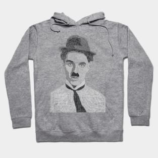 Charlie Chaplin Typographical Hoodie